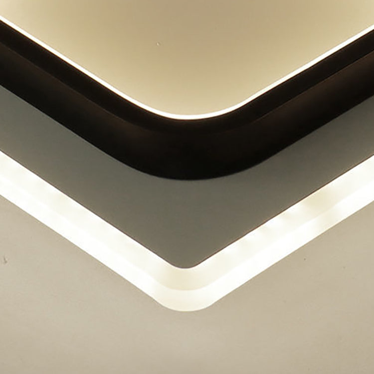 مصباح سقف LED معدني هندسي معاصر من الحديد بتصميم اسكندنافي، يُثبّت في الردهة