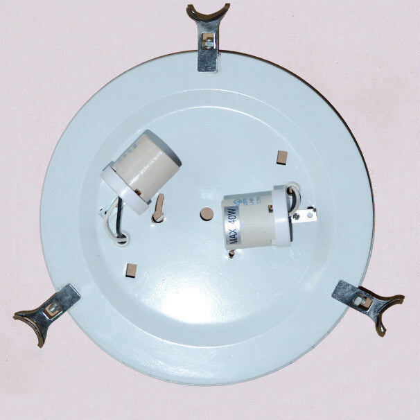 European Stained Glass Tiffany Round Various Pattern Designs 2/3 Light Flush Mount Light