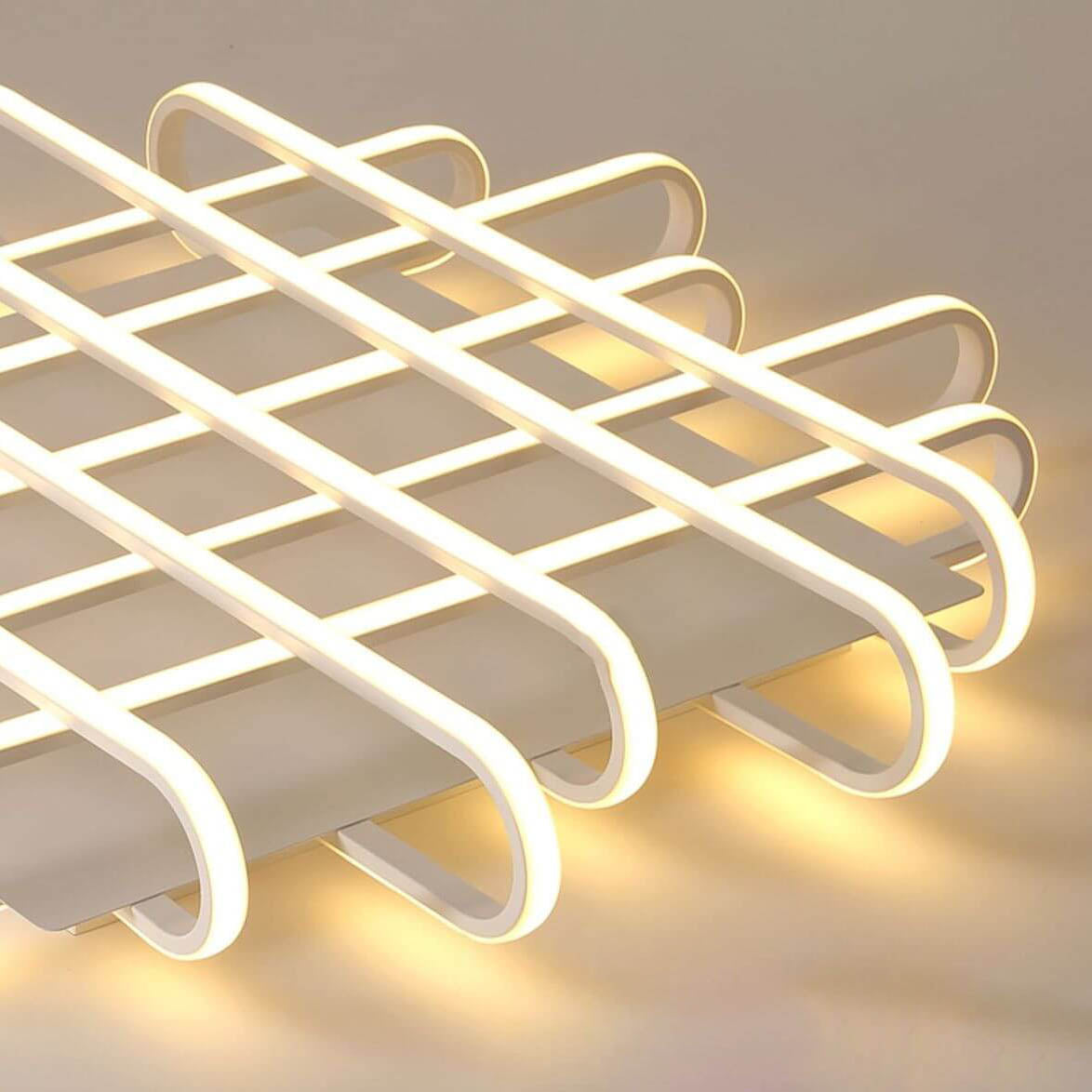 Modern Creative Waffle Iron Silicone Acrylic Silicone LED Flush Mount Ceiling Light
