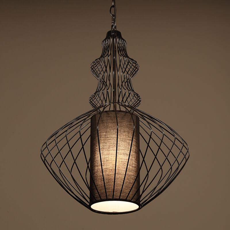 Industrial Retro Metal Birdcage 1-Light Lantern Pendant Light