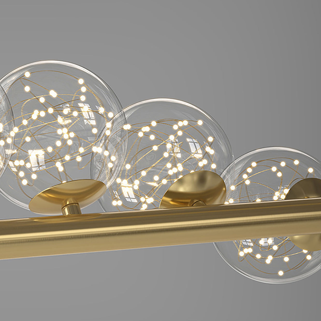 Contemporary Scandinavian Glass Magic Bean Long Strip 7/9/11 Light Island Light Chandelier For Dining Room