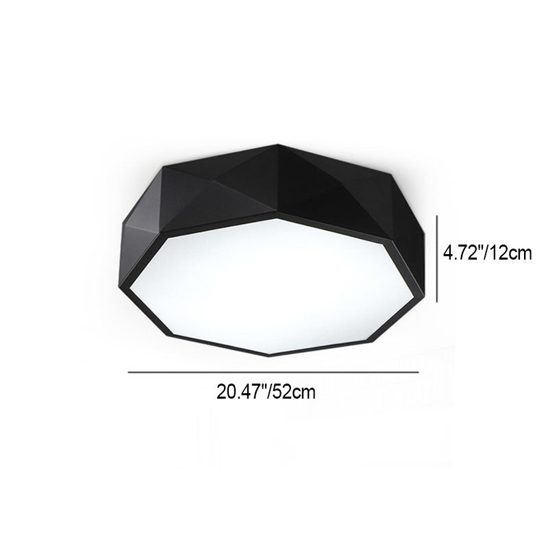 Nordic Minimalist Rhombus Geometry LED Flush Mount Ceiling Light