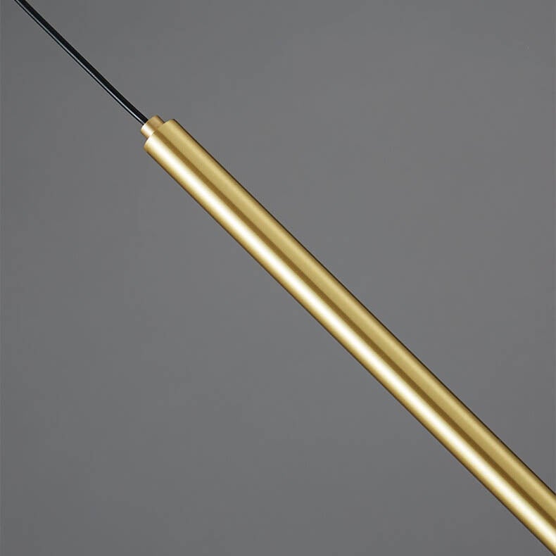 Modern Simple Copper Glass Ball Tube 1/2 Light Pendant Light