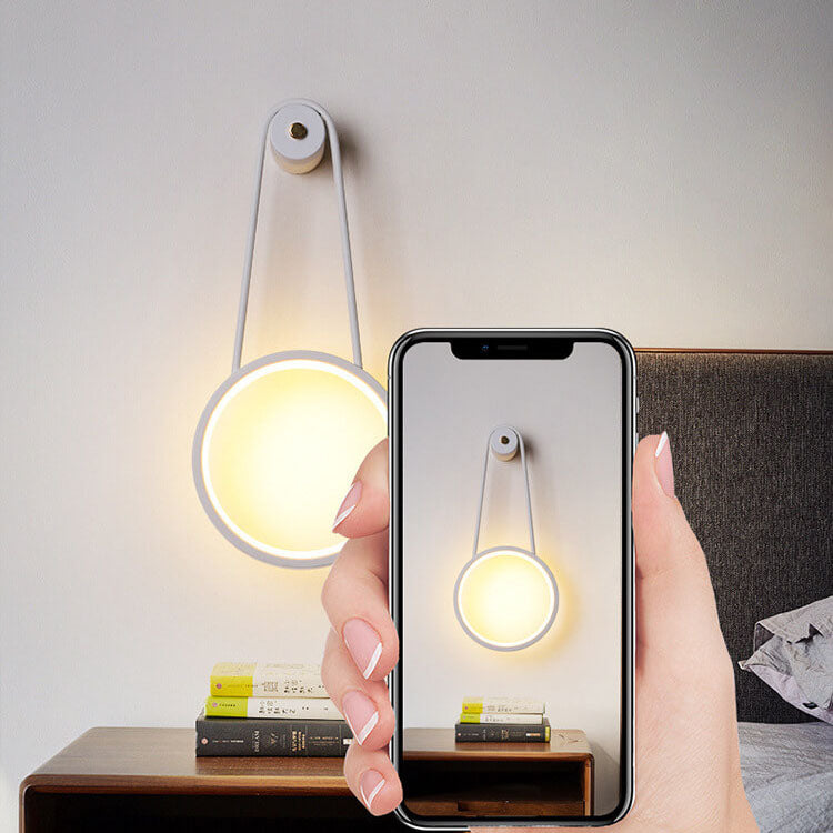 مصباح حائط LED دائري معلق بتصميم عصري بسيط