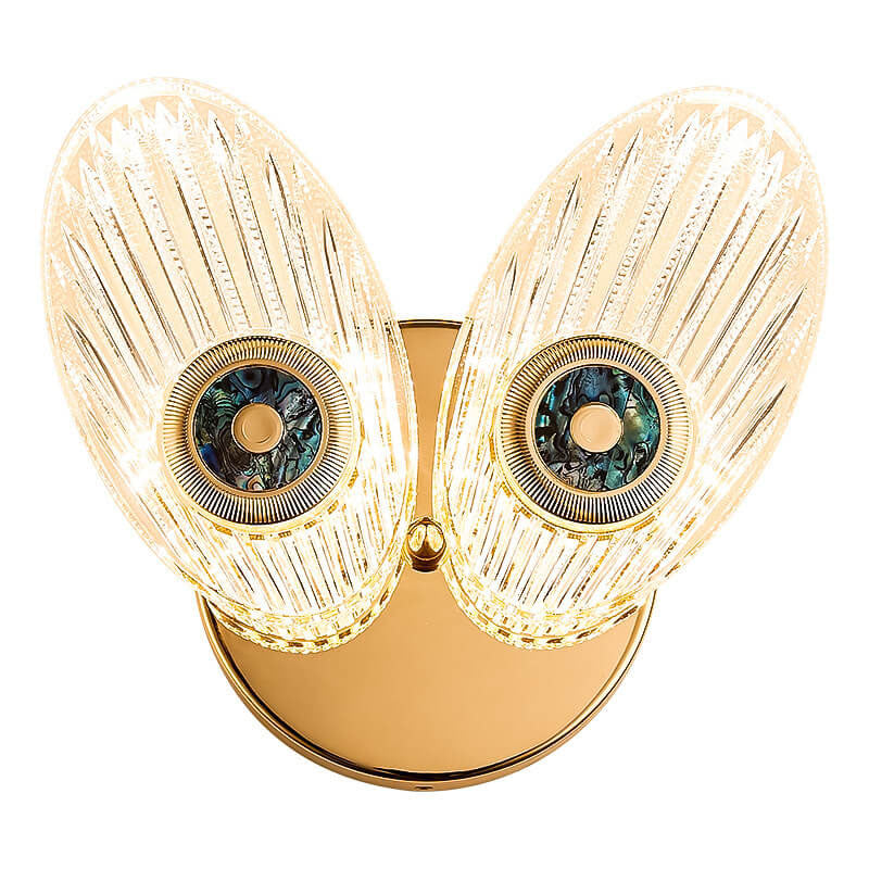 مصباح حائط LED بتصميم صدفي إبداعي حديث على شكل طاووس