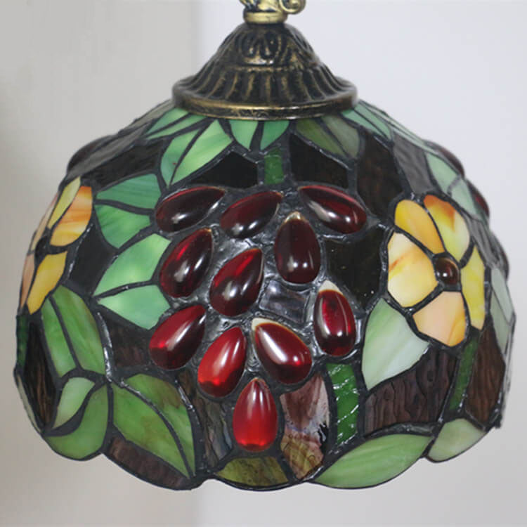 Tiffany Stained Glass Grape 1-Light Wall Sconce Lamp