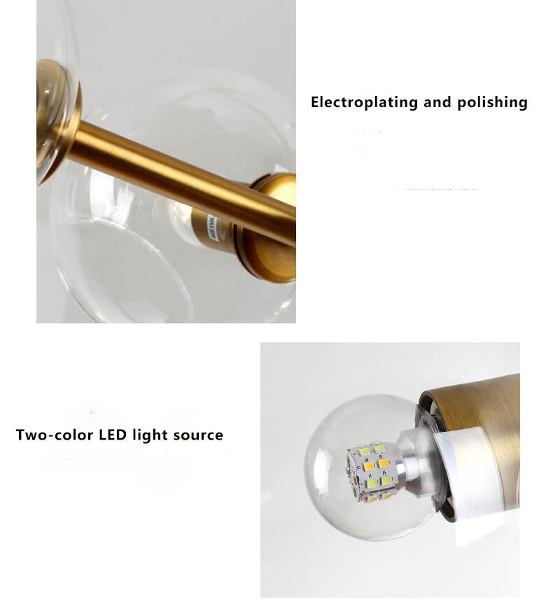 モダンガラス マジックビーン 8灯 LEDシャンデリア