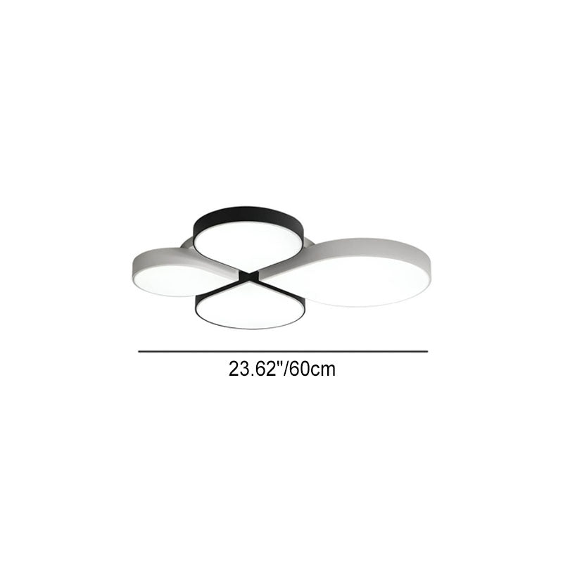 Modern Minimalist Four Leaf Clover Acrylic LED Flush Mount Ceiling Light