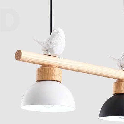 Nordic Resin Bird Dome Shade 3- Light Chandelier
