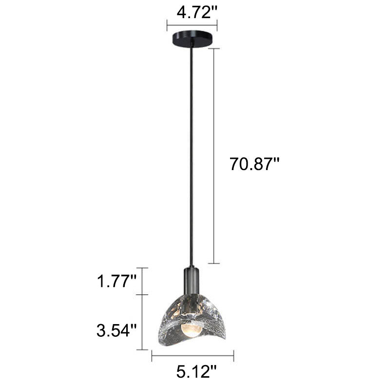 مصباح LED حديث إبداعي على شكل قبة من الكريستال والنحاس