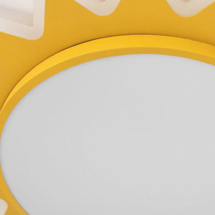 Creative Cartoon Sun Shaped LED Flush Mount Ceiling Light