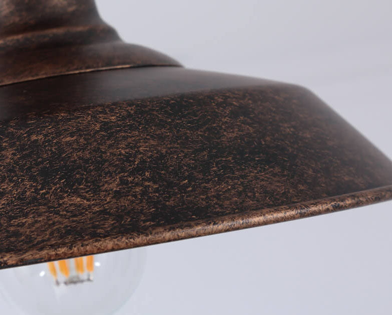 Industrial Retro Iron Barn 1-Light Semi-Flush Mount Ceiling Light