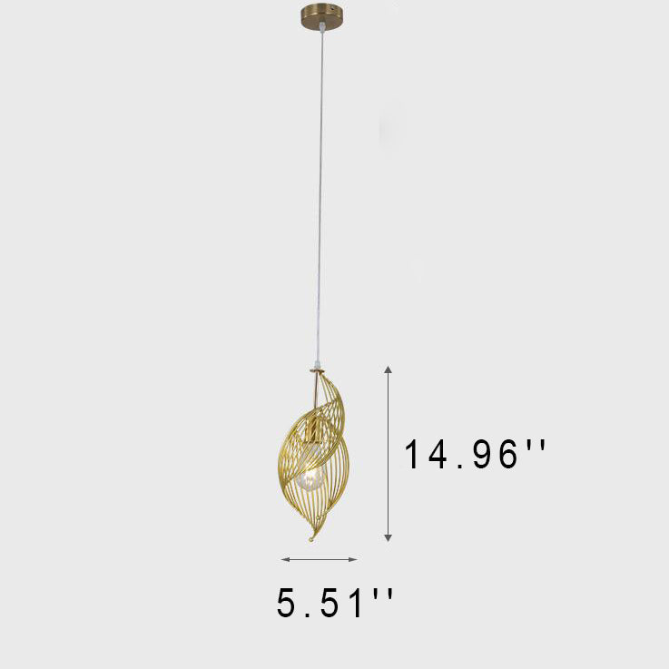Nordic Creative Iron Sea Snail Shape 1-Light Pendant Light
