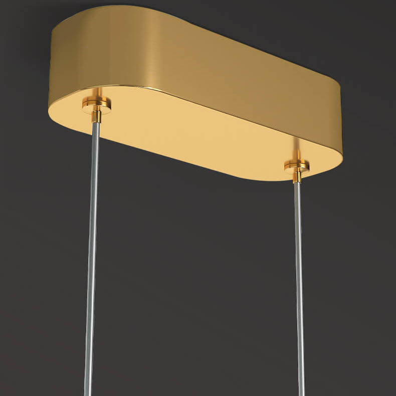 Modern Copper Clear Glass Tapered 1/2 Light Pendant Light