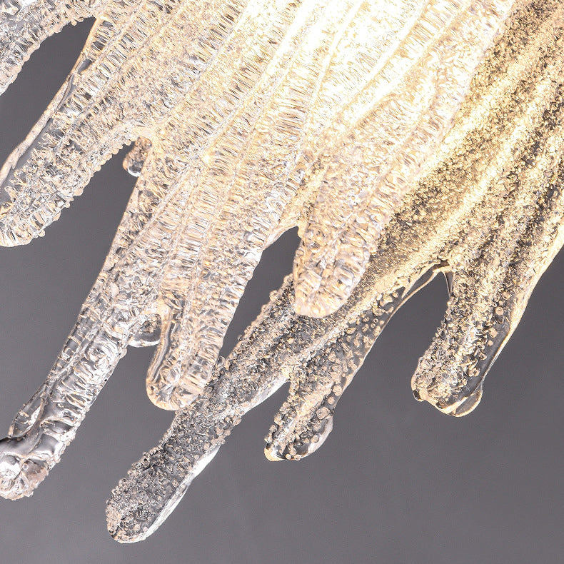 مصباح LED معلق من الزجاج النحاسي الفاخر الحديث