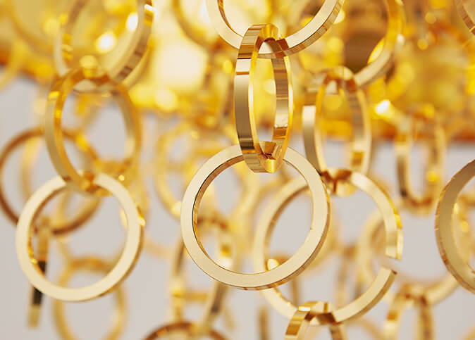 Modern Luxury Fabric Ring Tassel 3/4/5 Light Chandelier