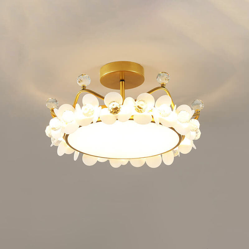 Modern Light Luxury Crown Children LED Flush Mount Ceiling Light