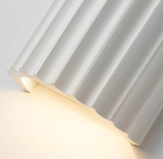 Macaron Resin Striped Half Cylinder 1-Light Wall Sconce Lamp