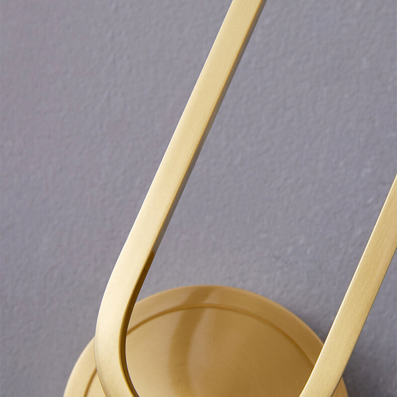 Modern Luxury Crystal Brass Hanging Ring 1-Light Wall Sconce Lamp