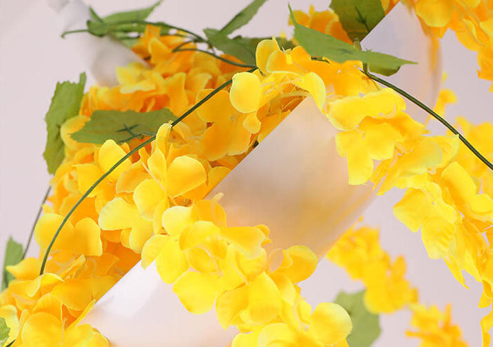 レトロな黄色の花のシミュレーション植物1灯ペンダントライト