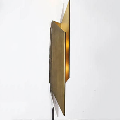 Modern Minimalist Golden Geometric 1-Light Wall Sconce Lamp
