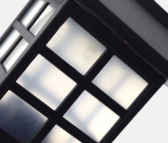 Solar Square Lantern LED Outdoor Waterproof Garden Ground Plug Light