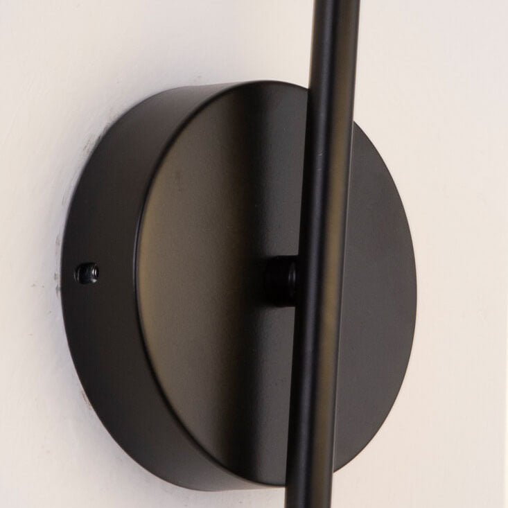 Modern Minimalist Glass Cylindrical Shade Bending Arm 1-Light Wall Sconce Lamp