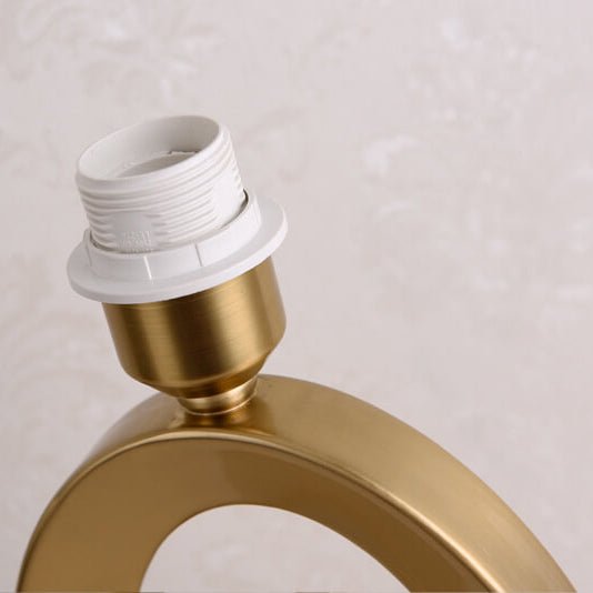 Modern Luxury Fabric Ring Base 1-Light Table Lamp