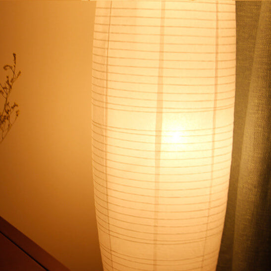 Nordic Minimalist Rice Paper Column 2-Light Standing Floor Lamp