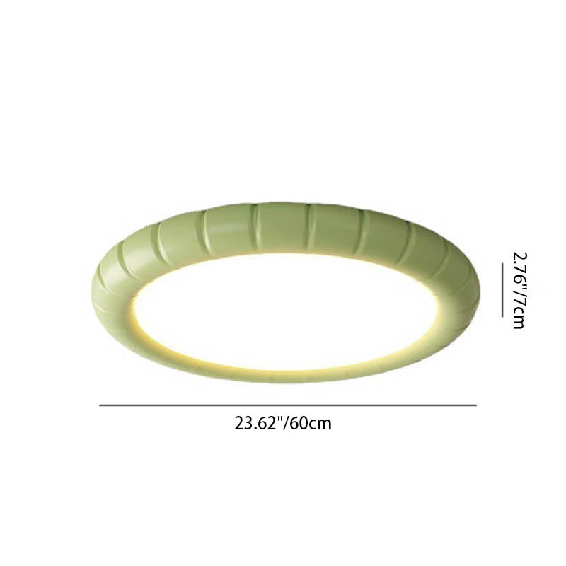 Nordic Modern Minimalist Resin Round LED Flush Mount Ceiling Light