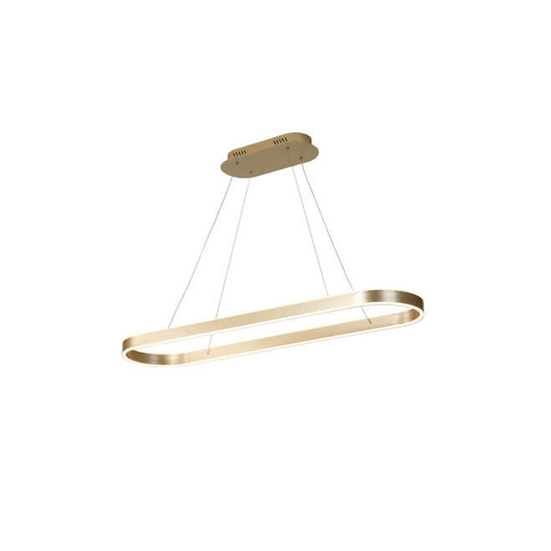Modern Minimalist Light Luxury Oval Aluminum LED Chandelier