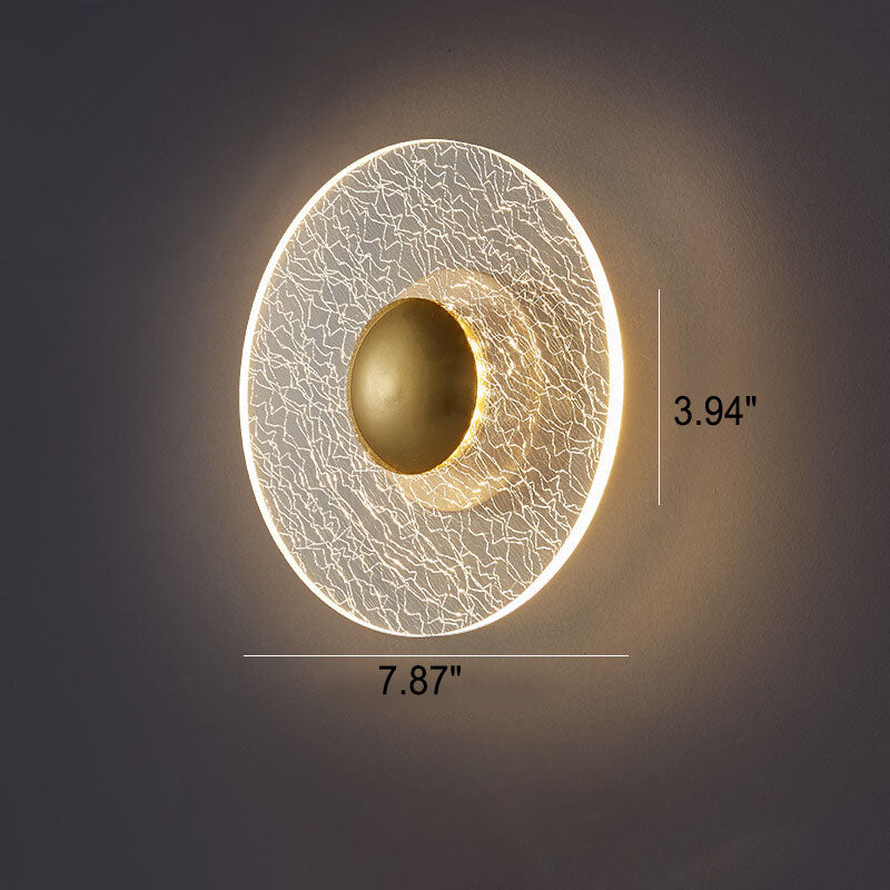 مصباح حائط LED دائري من الأكريليك والحديد بتصميم إبداعي فاخر وعصري