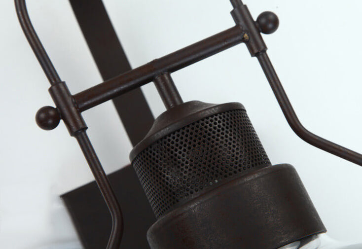 مصباح حائط صناعي من الحديد الزجاجي مزود بمصباح واحد