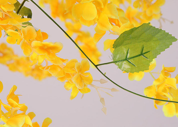 レトロな黄色の花のシミュレーション植物1灯ペンダントライト