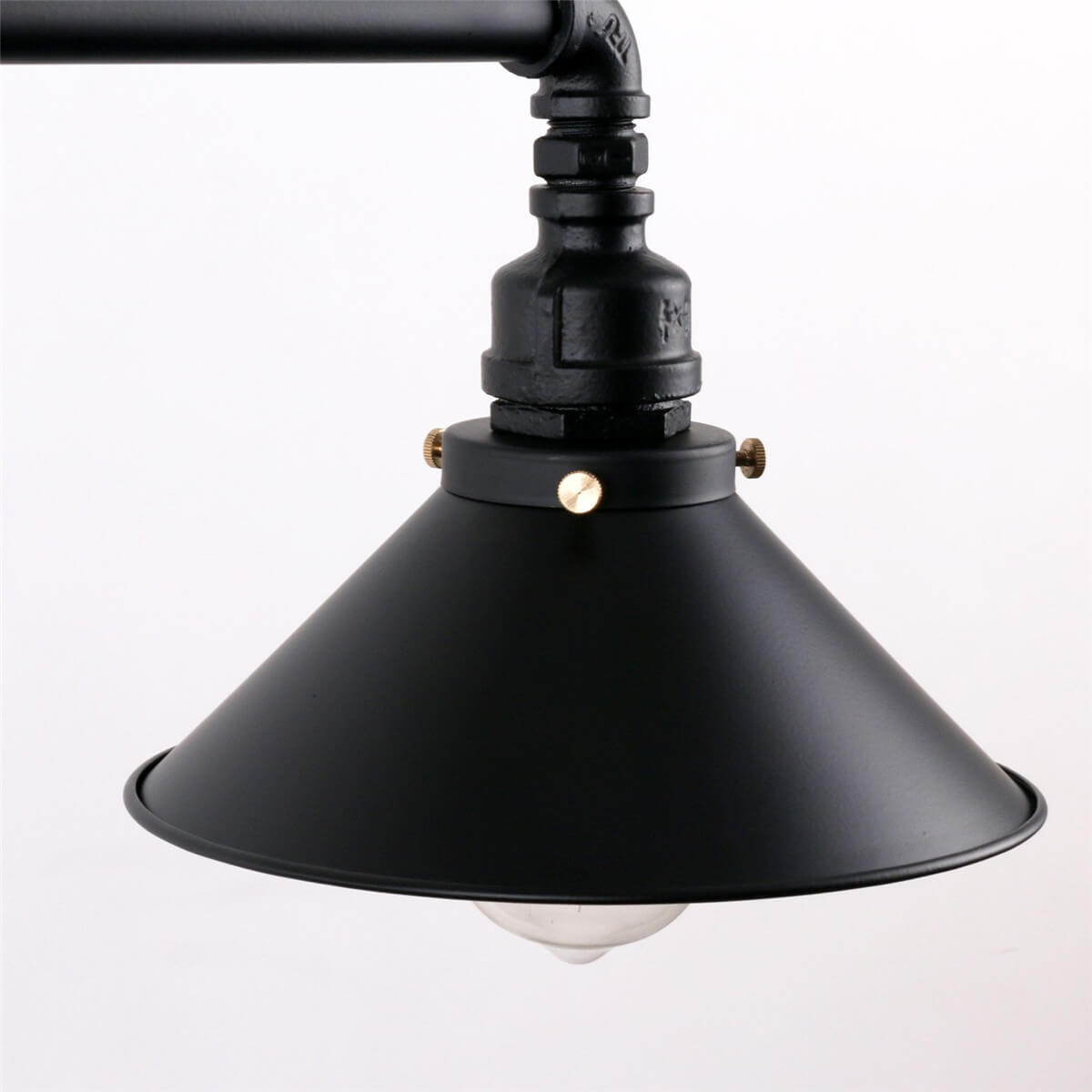Vintage Industrial Water Pipe Pot Lid Shade 3-Light Chandelier