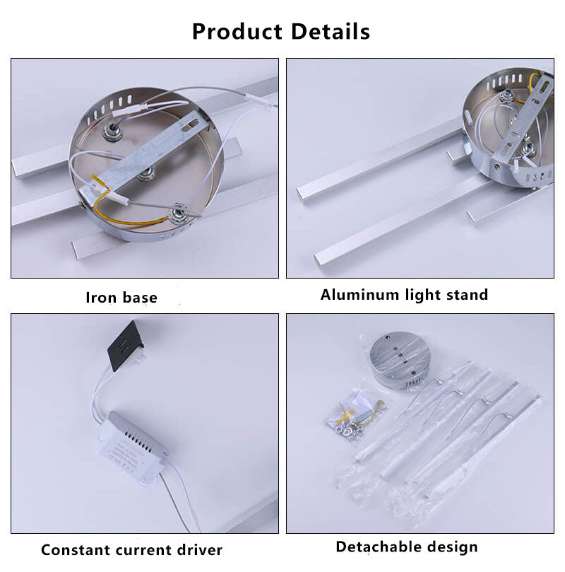 Minimalist Parallel Line LED Semi-Flush Mount Ceiling Light