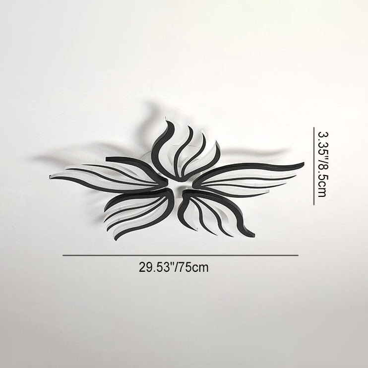 Modern Creative Personality Acrylic Flower Shape LED Semi-Flush Mount Ceiling Light