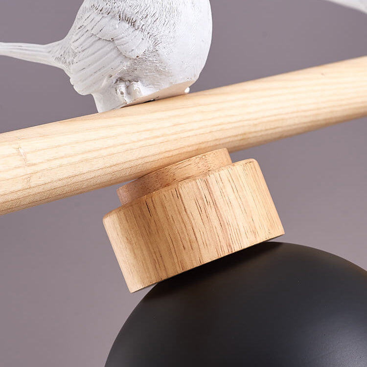 Nordic Resin Bird Dome Shade 3- Light Chandelier