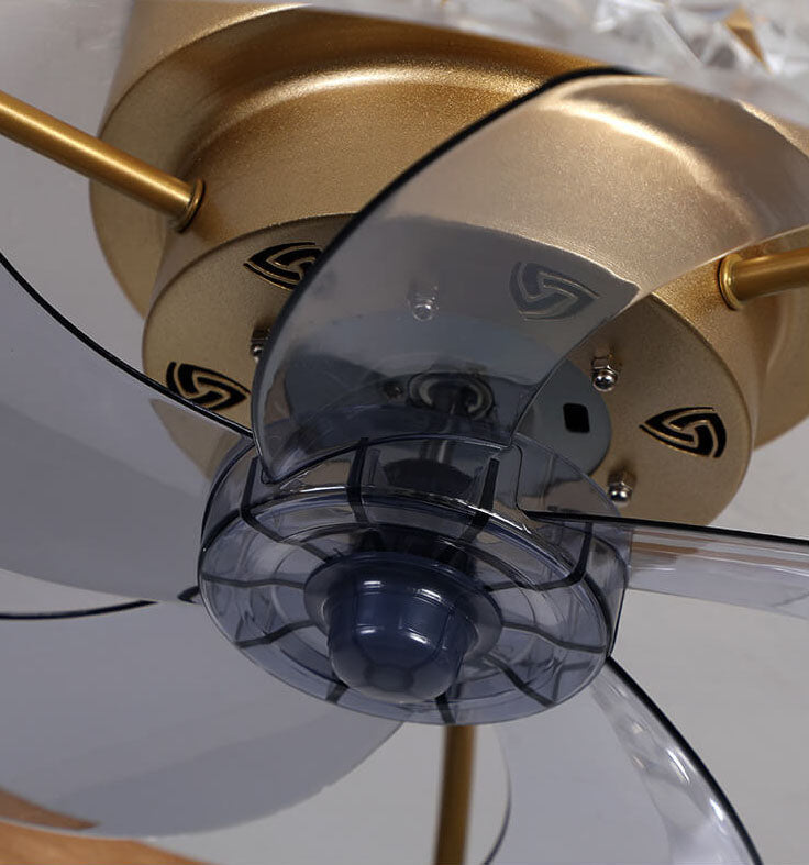 Modern Circle Ring LED Semi-Flush Mount Ceiling Fan Light