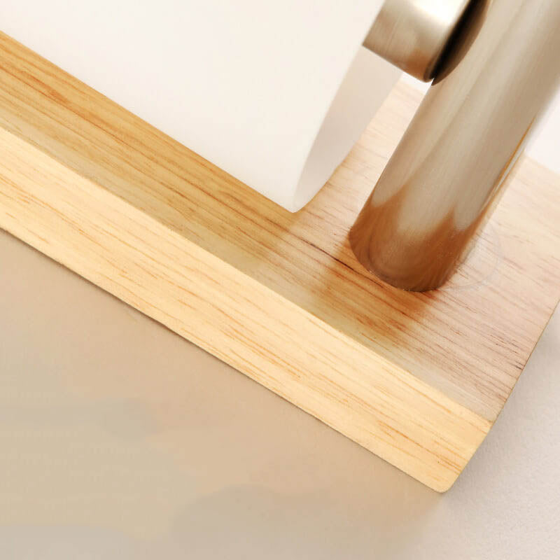 Nordic Wooden Glass Cylindrical 1-Light Wall Sconce Lamp