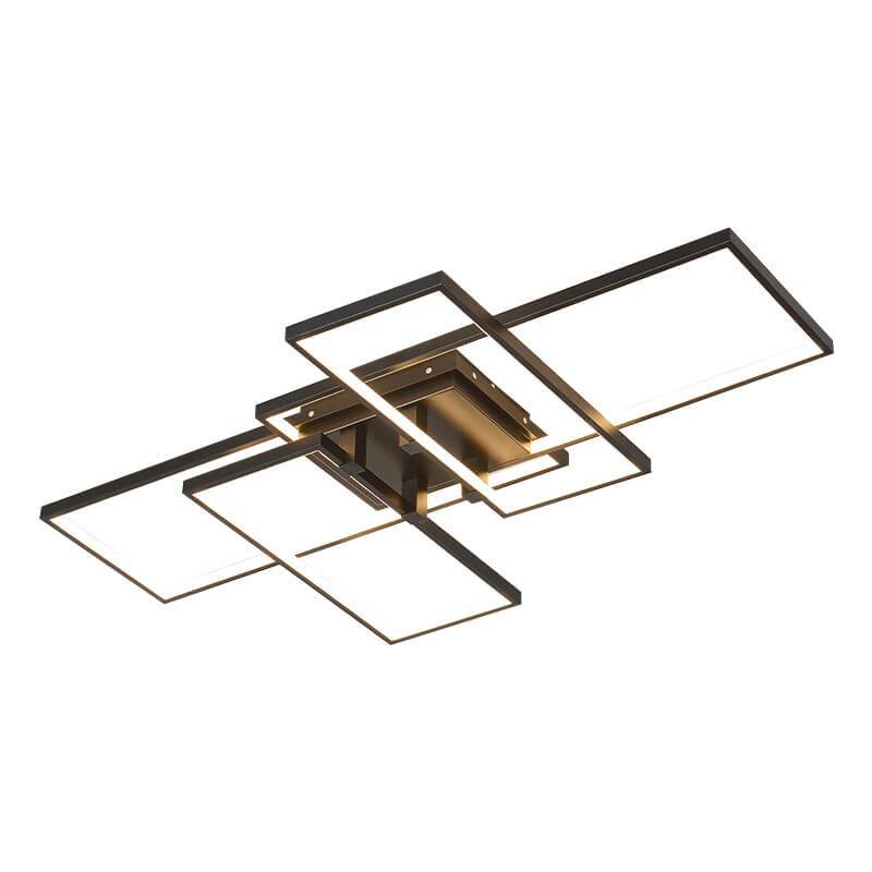 Modern Creative Splicing Rectangular Aluminum LED Flush Mount Ceiling Light