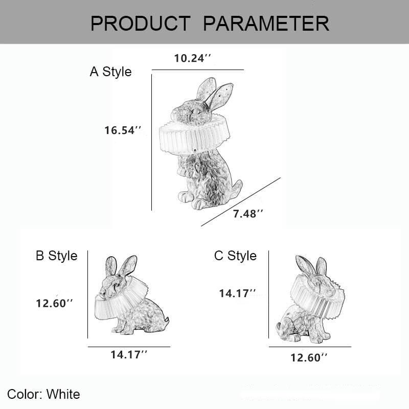 Modern Creative Resin Rabbit LED 1-Light Table Lamp