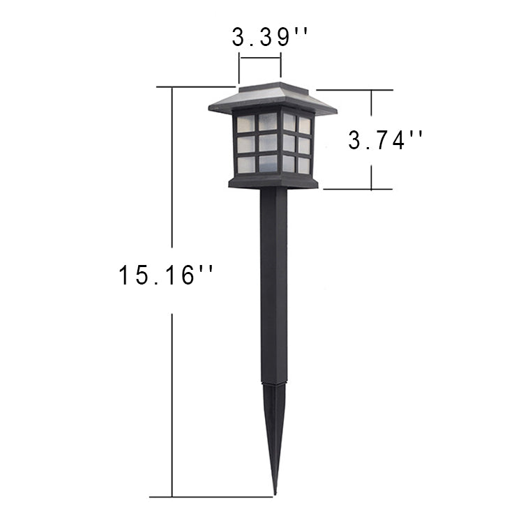 Solar Square Lantern LED Outdoor Waterproof Garden Ground Plug Light
