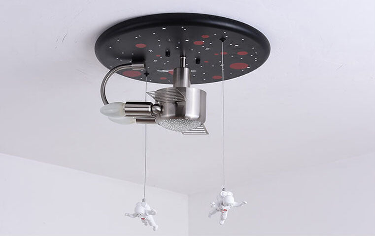 Creative Spaceman Satellite 3 Light Flush Mount Ceiling Light