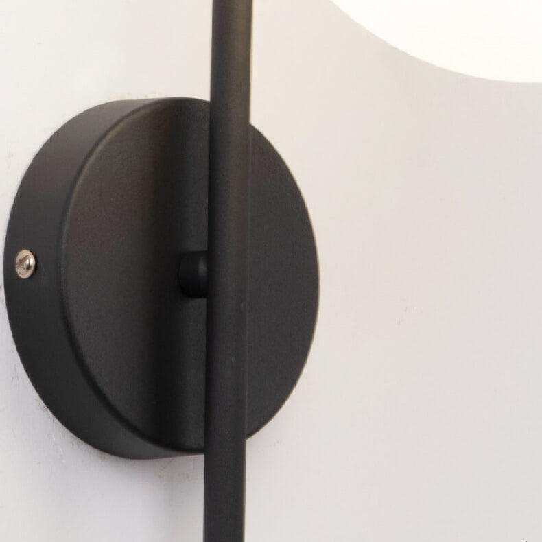 Nordic Arc Glass Globe 1-Light Wall Sconce Lamp
