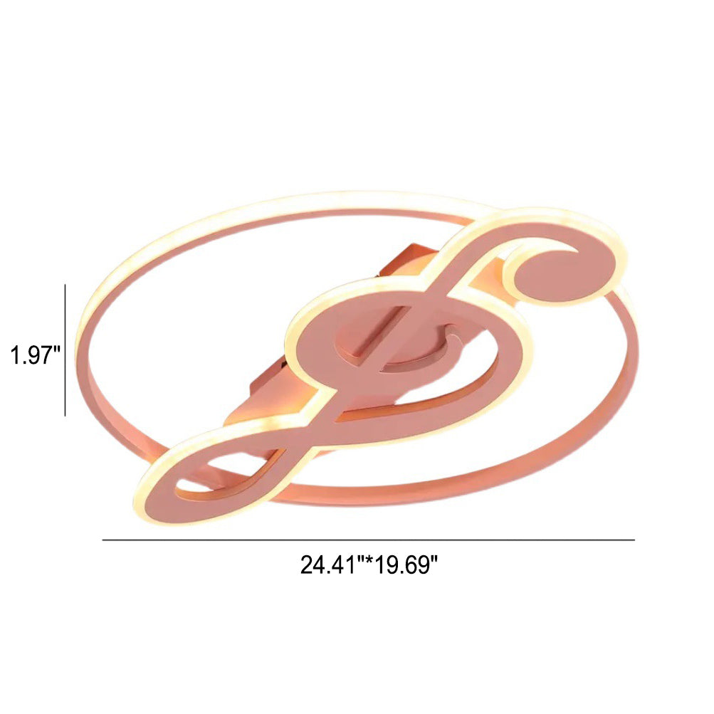 Nordic Creative Music Notes Design LED Flush Mount Ceiling Light