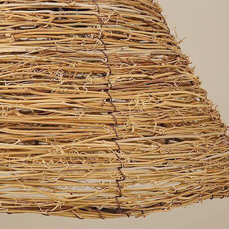 Retro Rattan Weaving Dome 1-Light Pendant Light