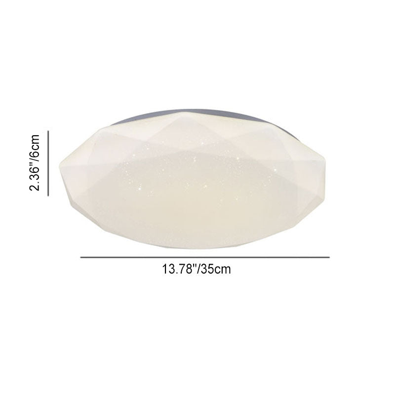 Modern Simplicity Full Sky Star Diamond Shape LED Flush Mount Ceiling Light For Living Room