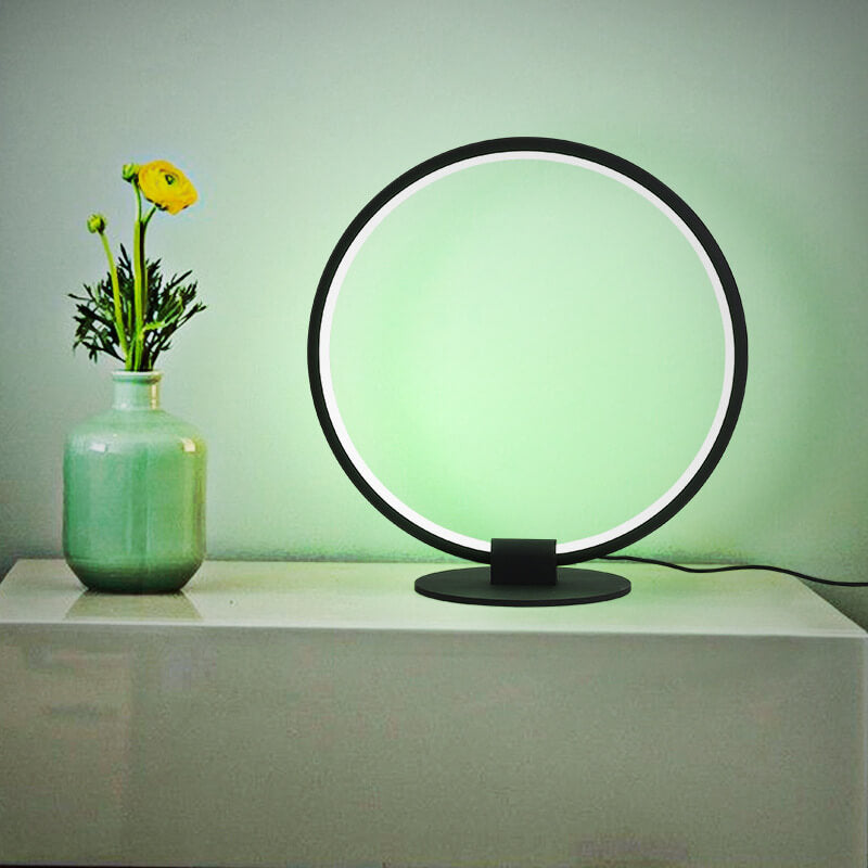 Modern Acrylic Ring Design RGB Lighting LED Table Lamp