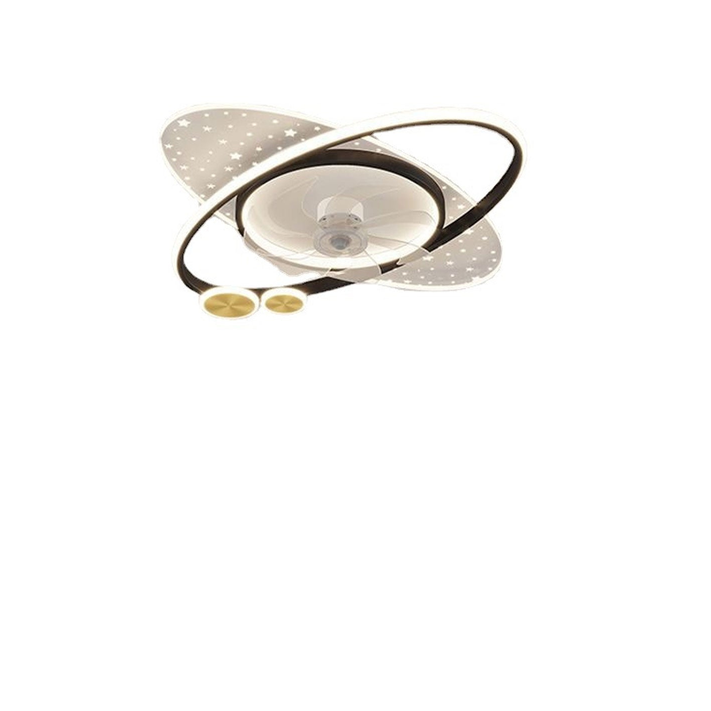 Modern Creative Planet Star Effect LED Flush Mount Ceiling Fan Light